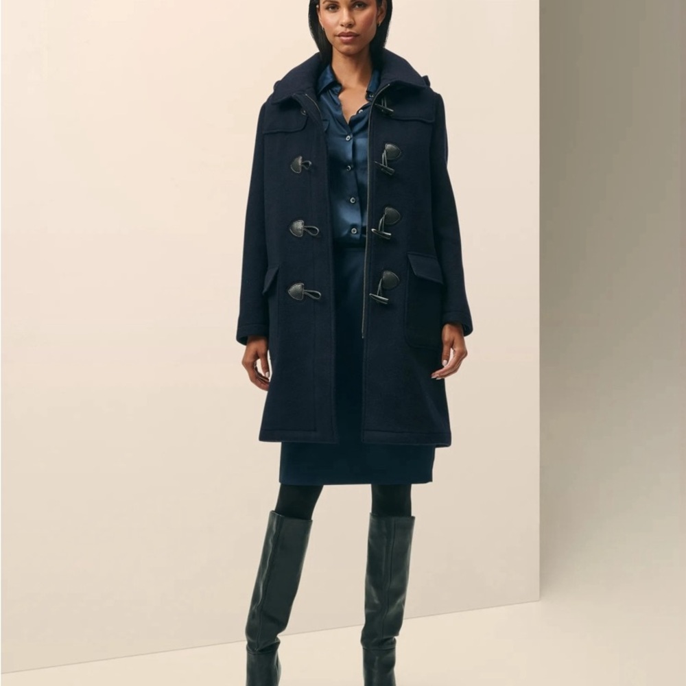 Brooks Brothers Wool Twill Hooded Toggle Coat